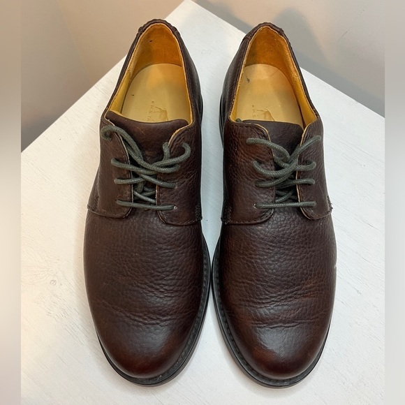 H.S. Trask Genuine Pebbled Leather Lace-Up Oxford Shoes, Brown, Men\'s size 9.5 main image 10